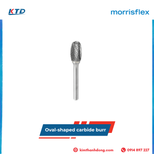 Oval-shaped carbide burr