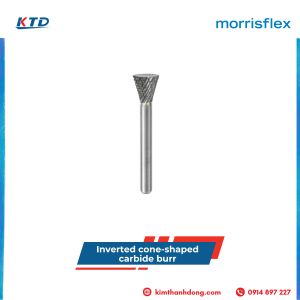 Inverted cone-shaped carbide burr